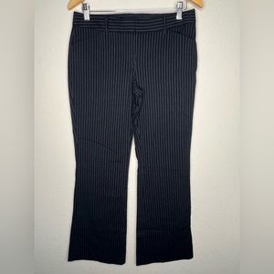 Express Design Studio Pants Womens Size 6R Editor Black Pinstripes Flare Leg Y2K